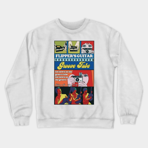 Flipper's Guitar -- Original Fan Artwork Crewneck Sweatshirt by unknown_pleasures